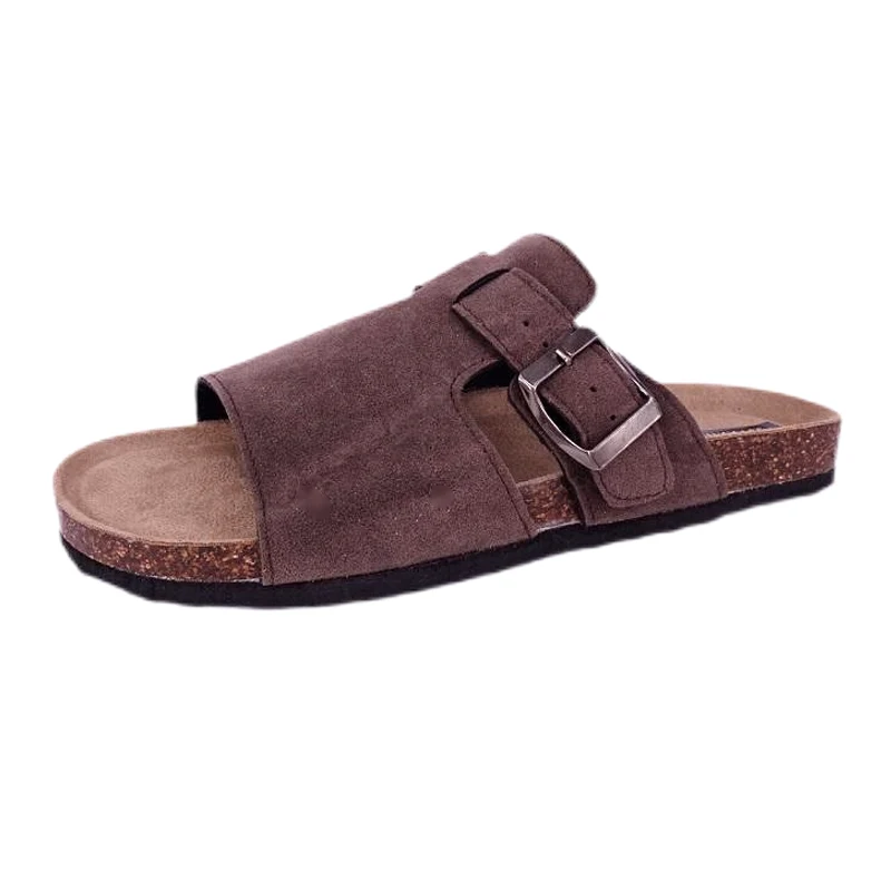 Sandalias planas de corcho para mujer