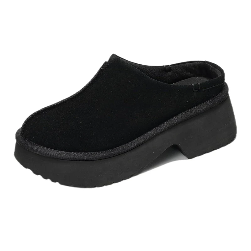 Zuecos sin cordones de ante auténtico con espuma viscoelástica para mujer