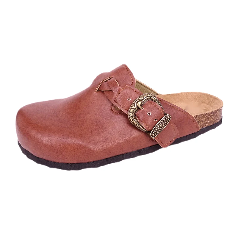 Zuecos con plantilla de PU premium para mujer